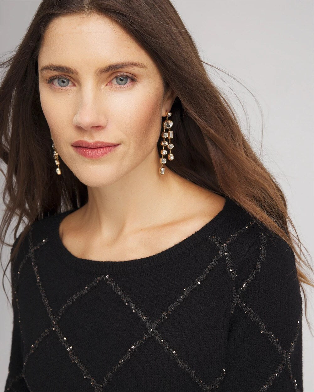 Sparkling Diamonds Pullover Sweater