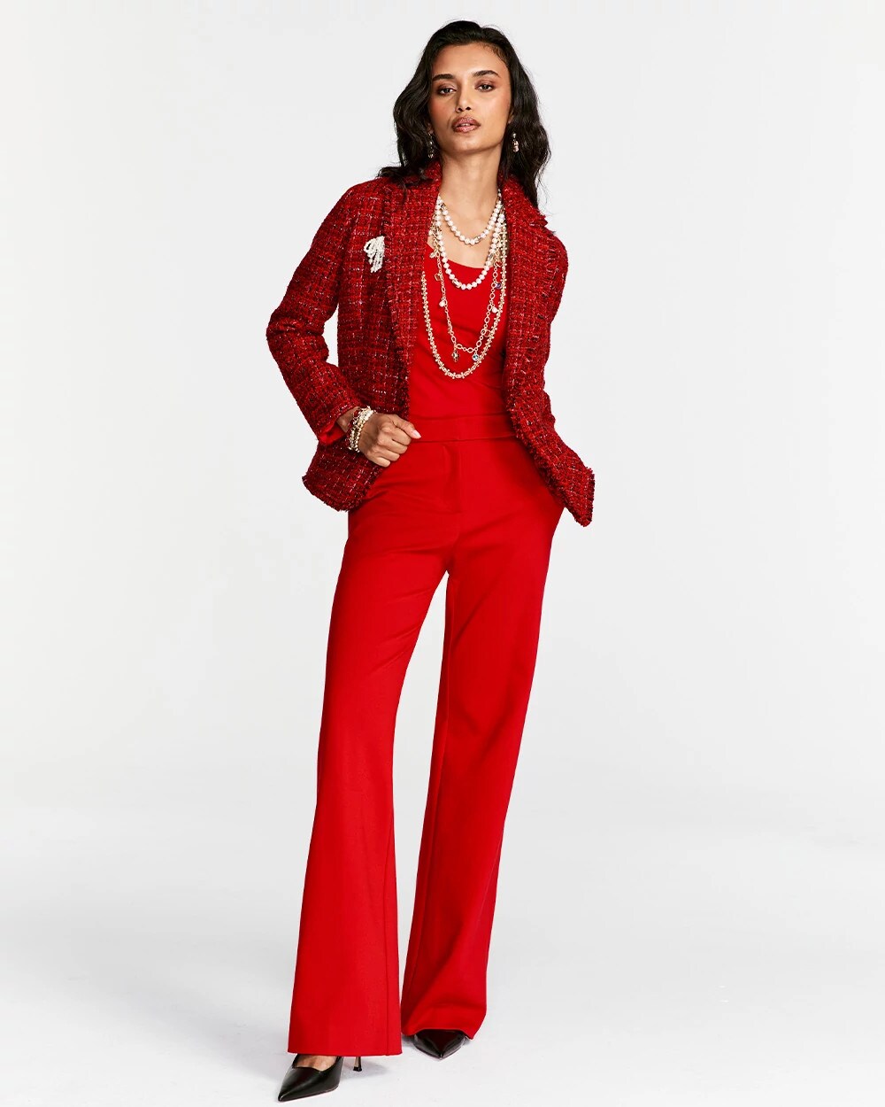 Emme Wide-Leg Trouser Ponte Pants