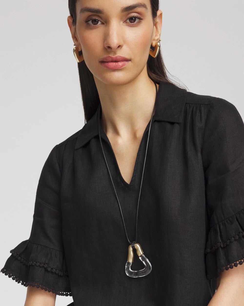 Adjustable Lucite Pendant Necklace