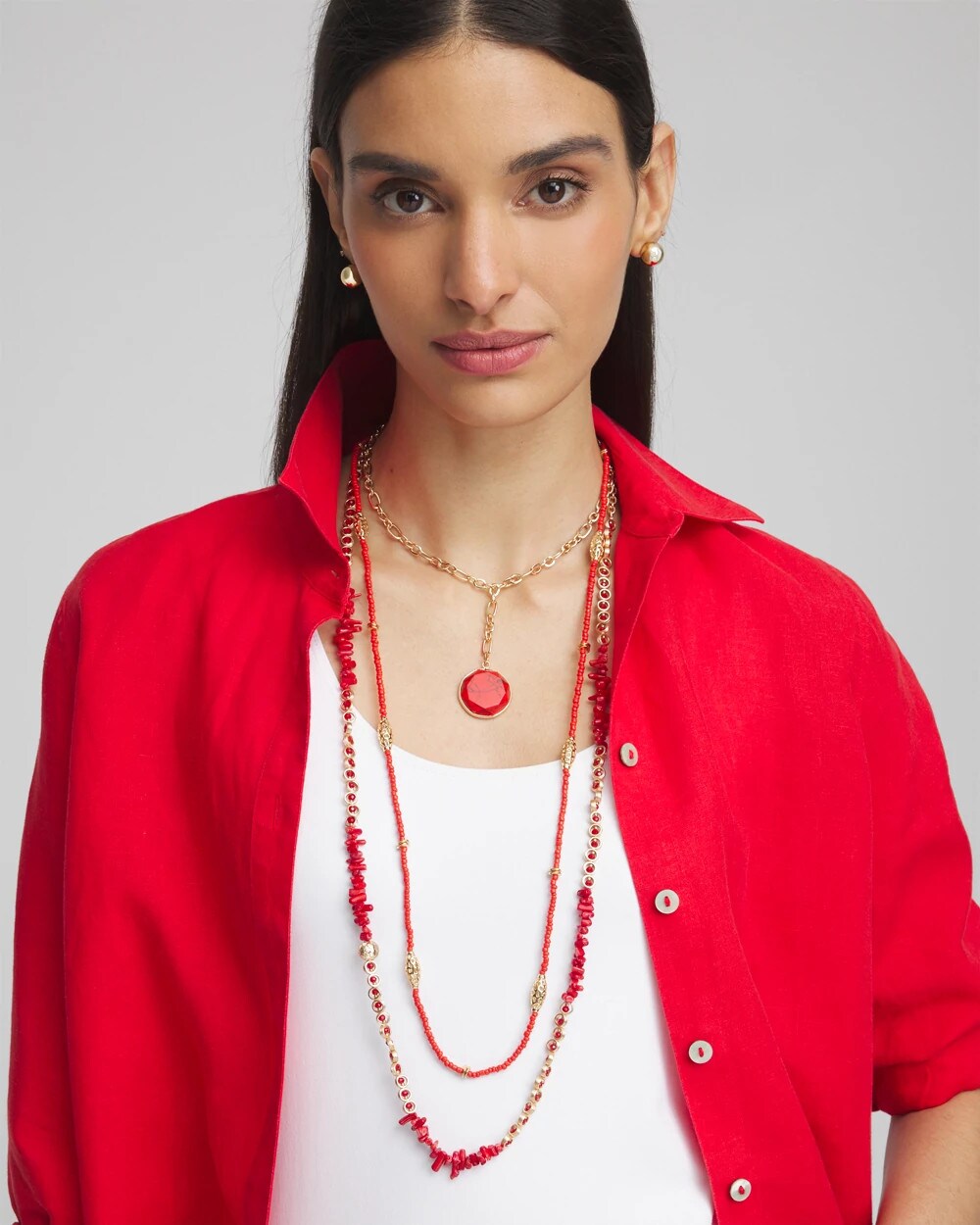 Convertible Beaded Pendant Necklace