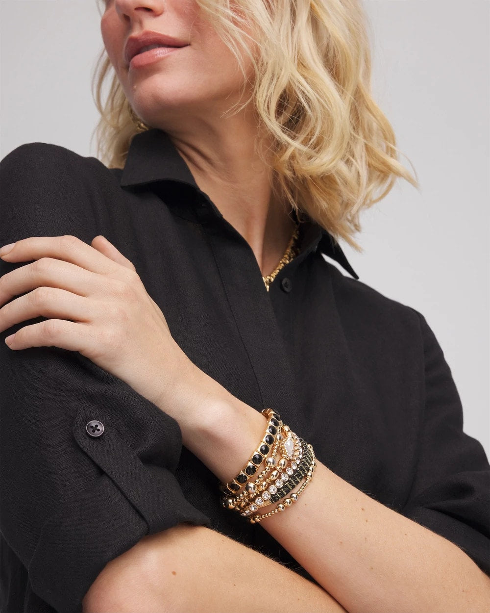 Thread Wrapped Cuff Bracelet