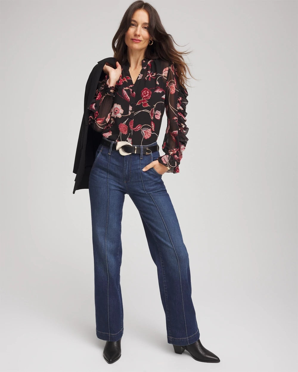 Georgette Celtic Blooms Blouse
