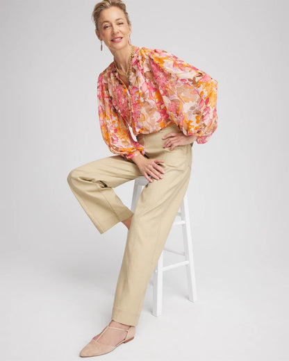 Split-Neck Blouse