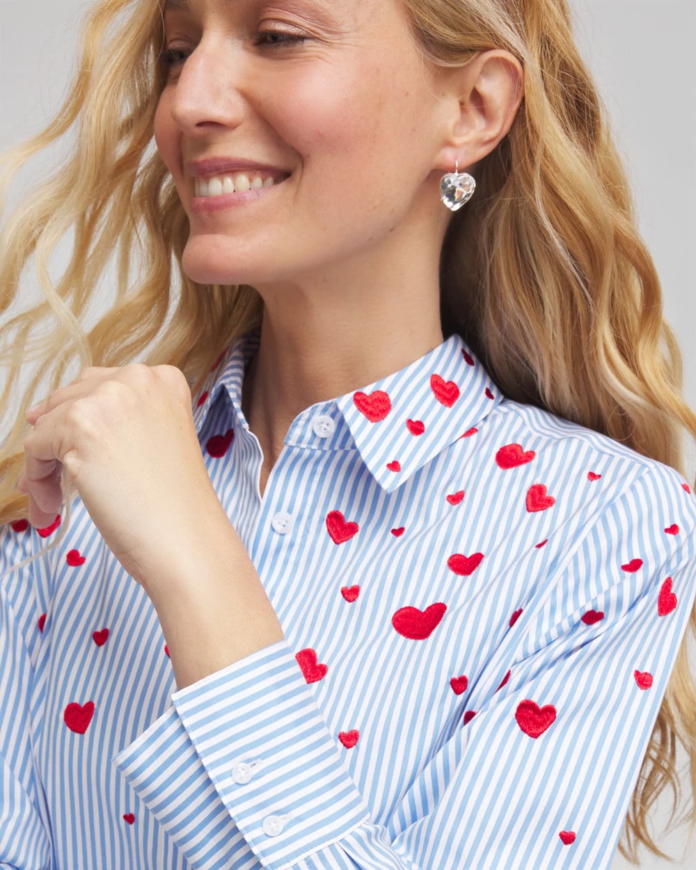 V-Day Striped Poplin Shirt