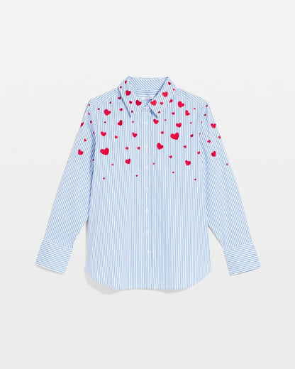 V-Day Striped Poplin Shirt