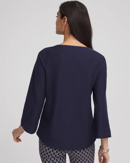 Denim Soutache Top