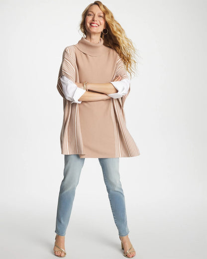 Turtleneck Sweater Poncho