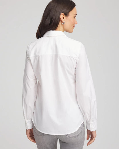 Jeweled Poplin Shirt