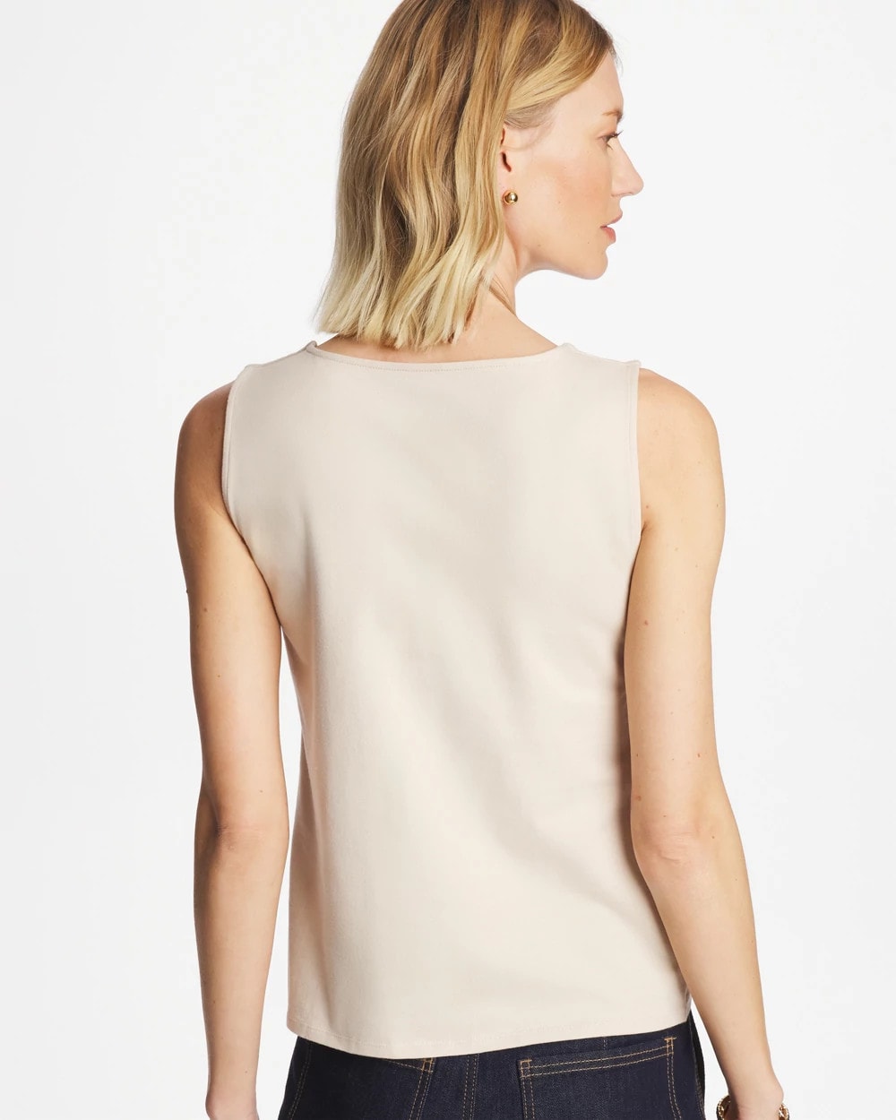 Jersey Knit Square-Neck Tank