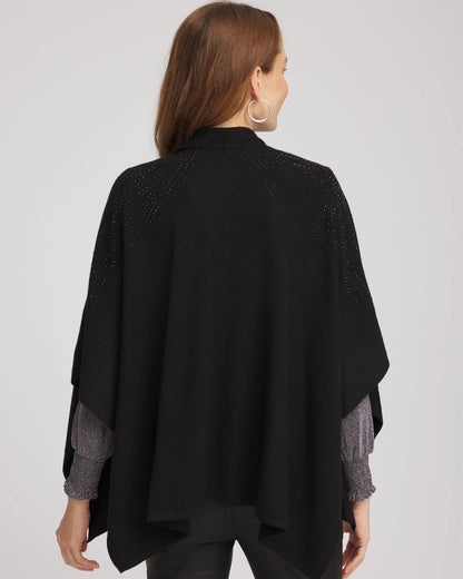 Embellished Shawl Collar Ruana