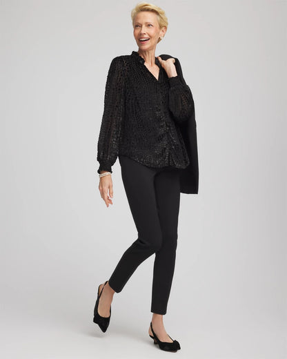 Burnout Velvet Blouse