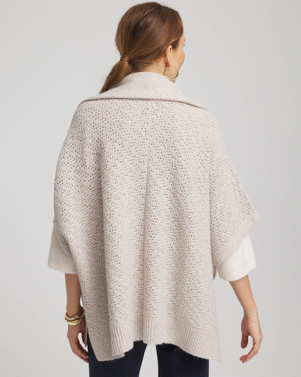 Zip-Front Collared Ruana