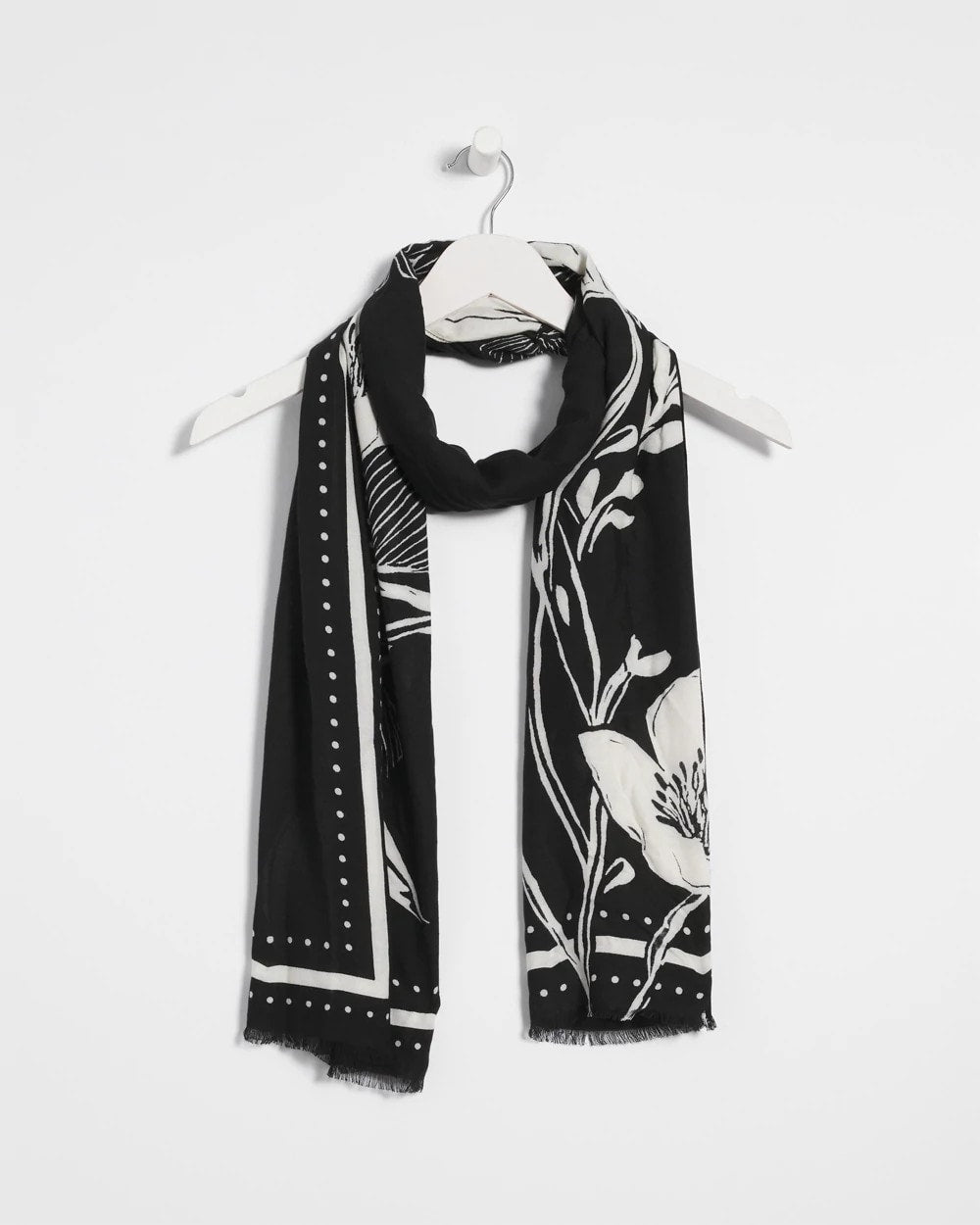 Floral Woven Oblong Scarf
