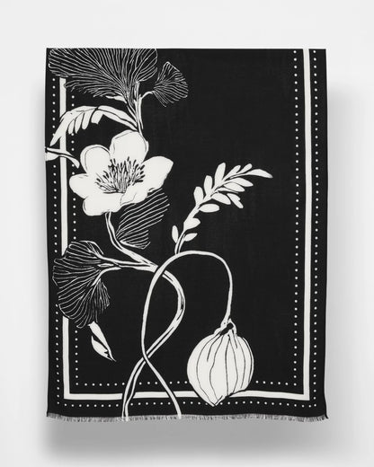 Floral Woven Oblong Scarf