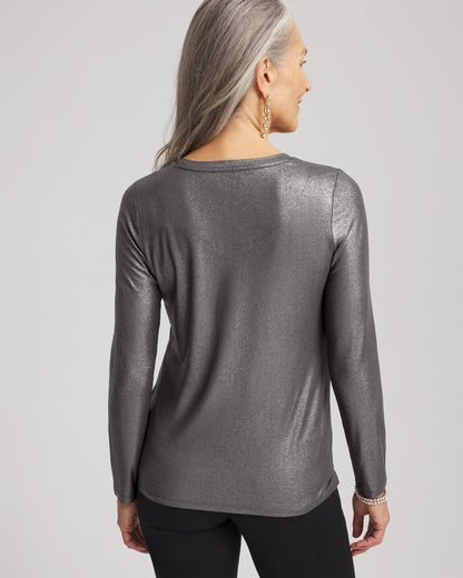 Touch of Cool™ Foil Long Sleeve Layering Tee