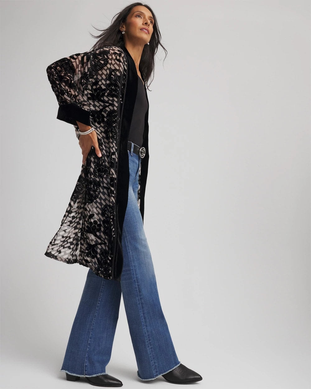 Art Deco Burnout Kimono