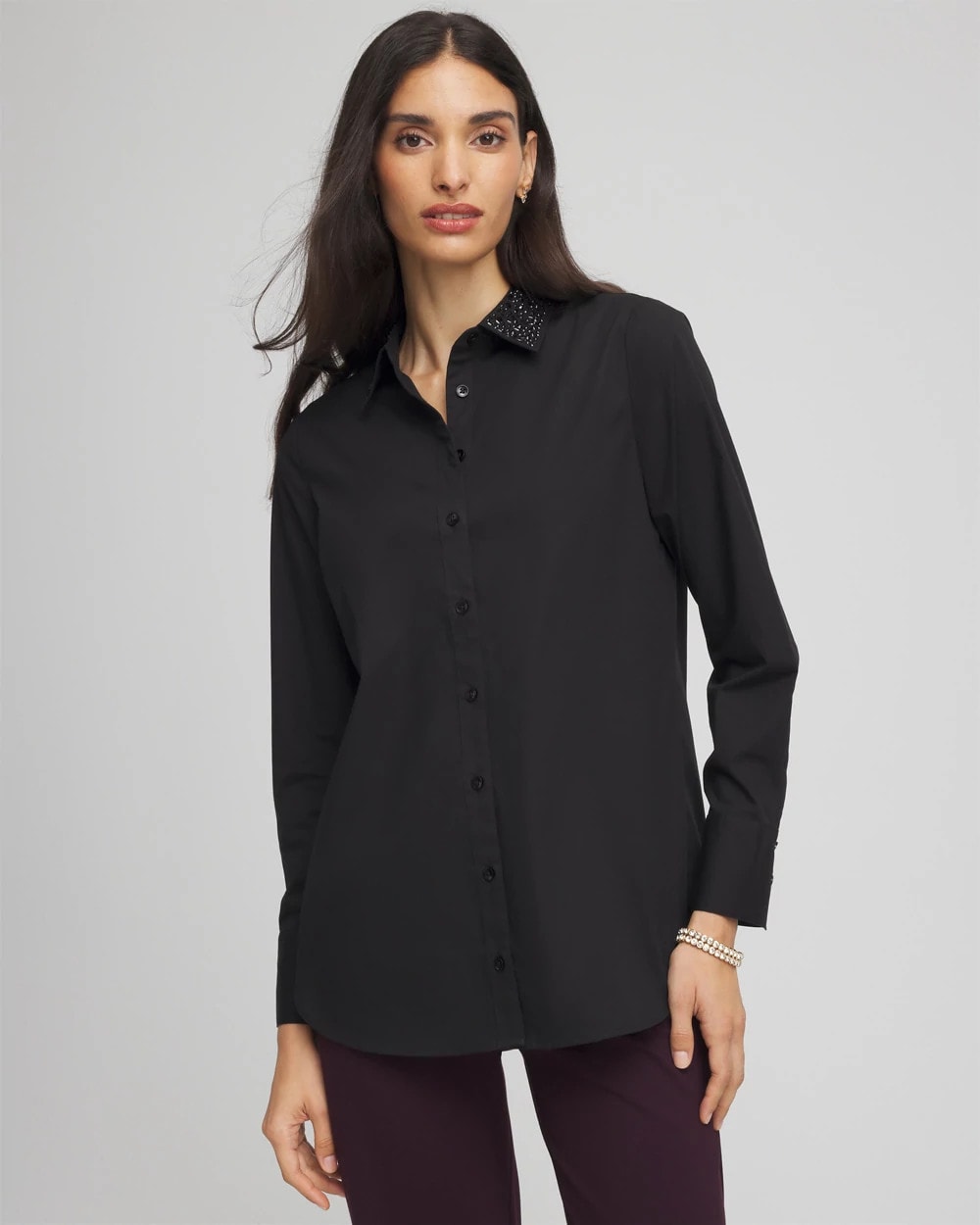 Tonal Jewels Poplin Shirt