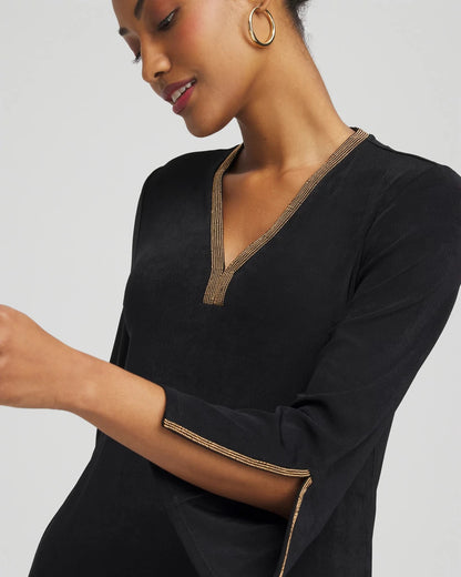 Travelers™ Embellished V-Neck Flutter Sleeve Tunic