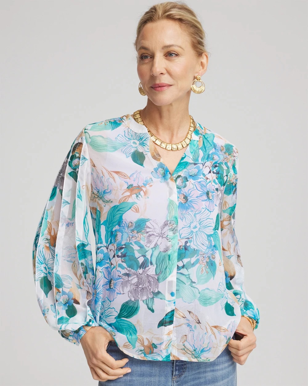 Georgette Billow Sleeved Blouse