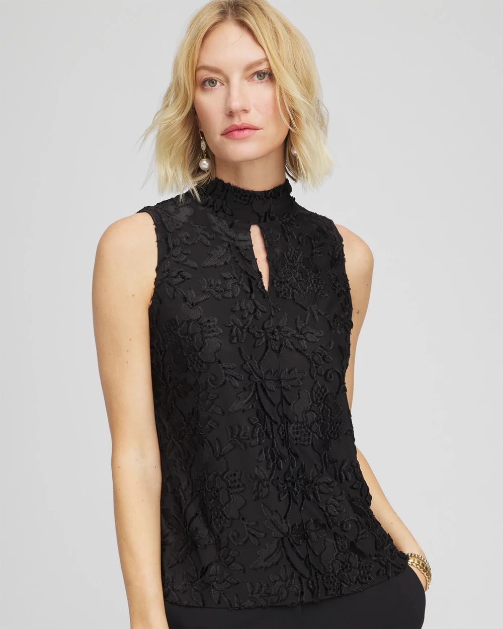 Burnout Mockneck Tank