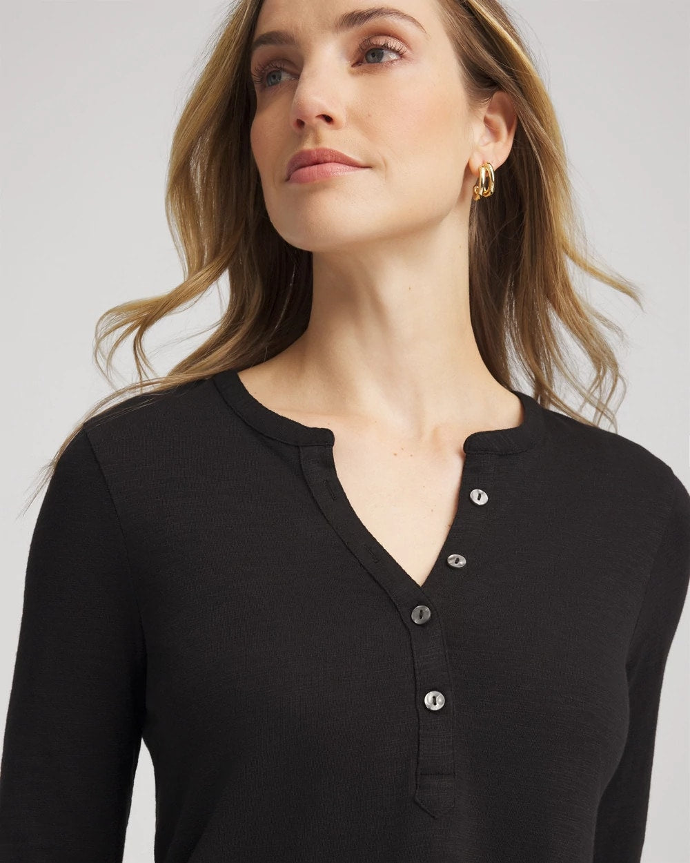 Cotton Slub Henley Shirt
