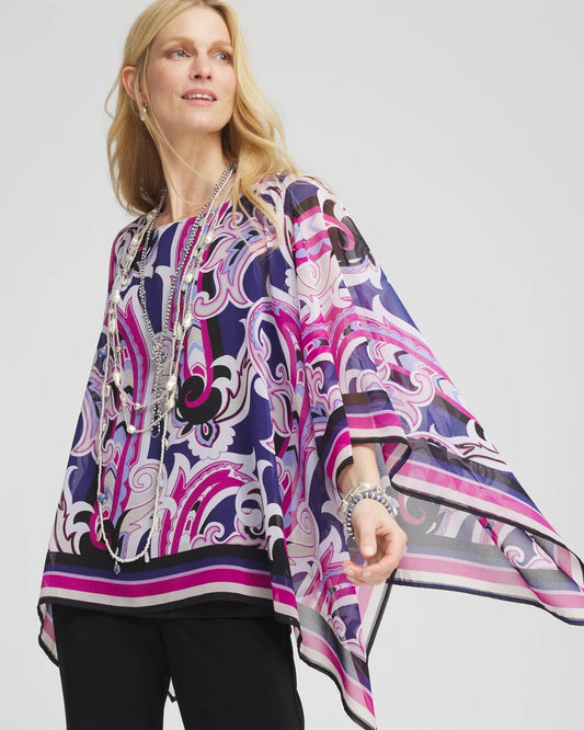 Travelers™ Paisley Chiffon Layered Top