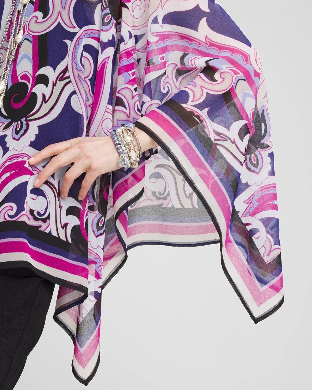 Travelers™ Paisley Chiffon Layered Top