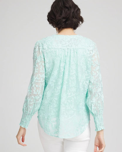 Floral Soutache V-Neck Blouse