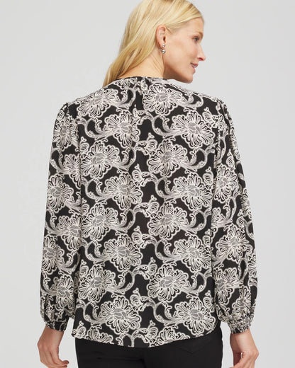 Caviar Bead Georgette Blouse