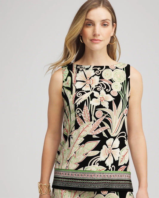 Travelers™ Island-Motif Side-Slit Tank
