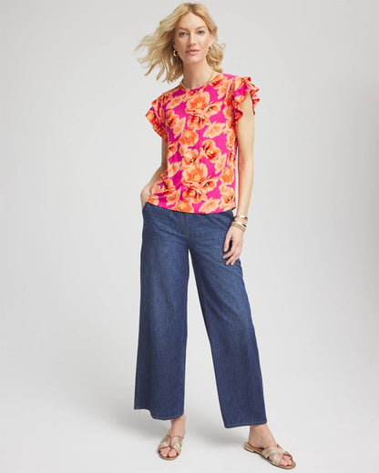 Touch of Cool™ Tropical Flutter Sleeve Tee
