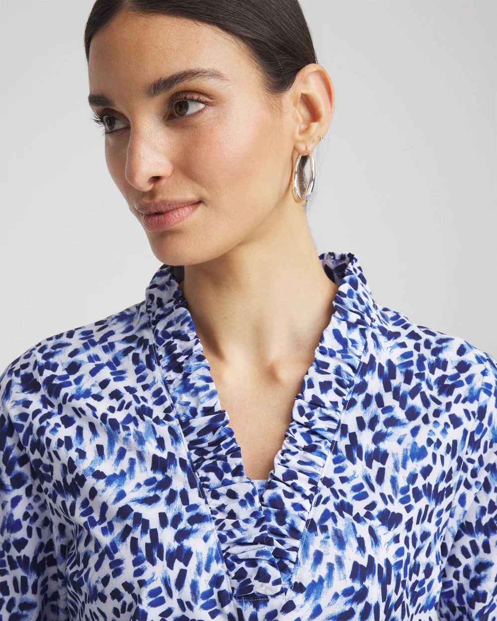 Zenergy® UPF V-Neck Ruffle Top