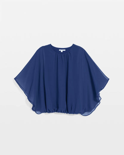 Travelers™ Collection Bubble Hem Chiffon Blouse