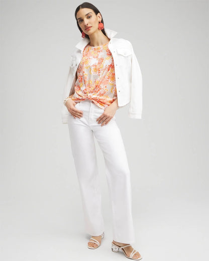 Floral Knot Front Tee