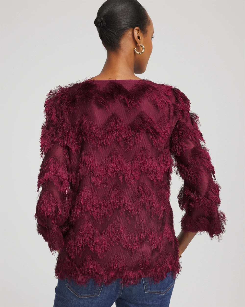 Chevron Fringe Party Top