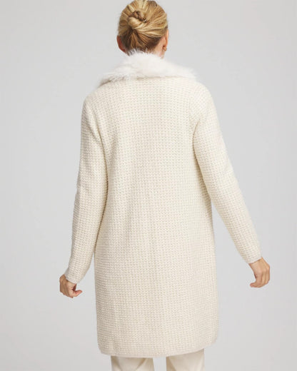 Fur Trim Cardigan