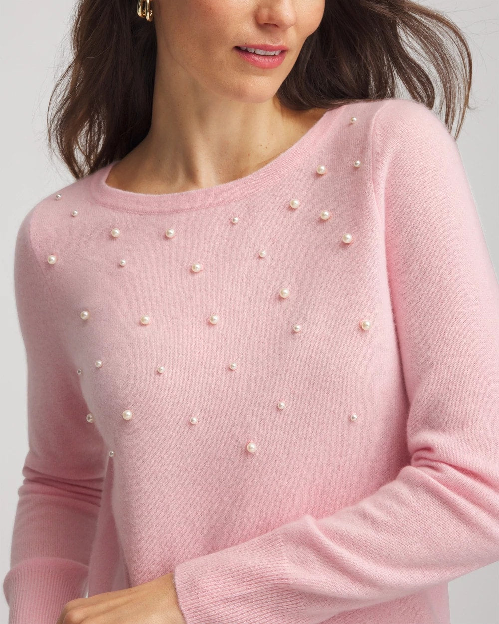 Embellished Cashmere Pullover Sweater