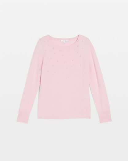 Embellished Cashmere Pullover Sweater