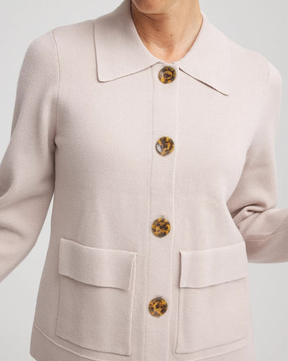 Button-Front Cardigan Jacket