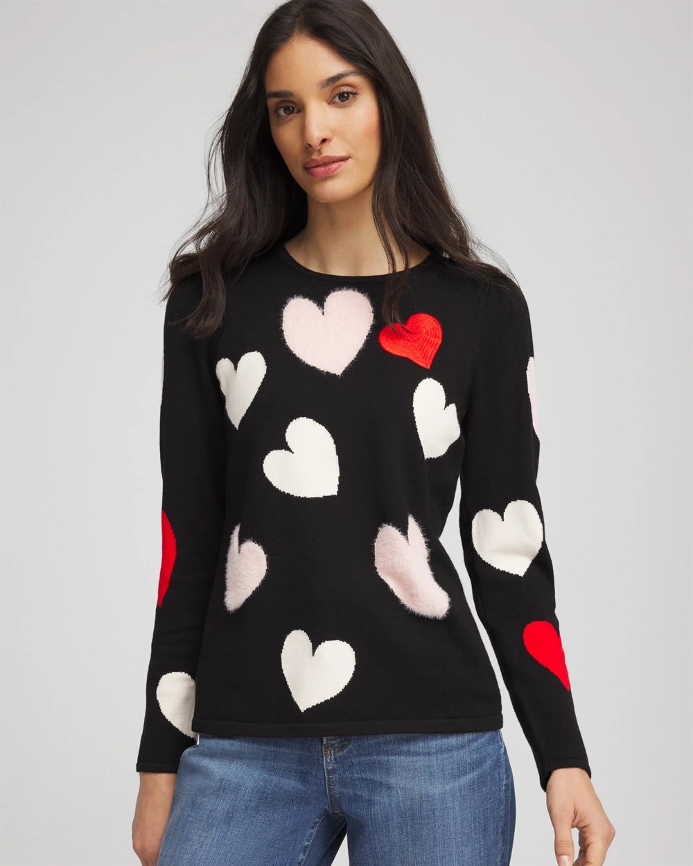 V-Day Multi-Heart Pullover