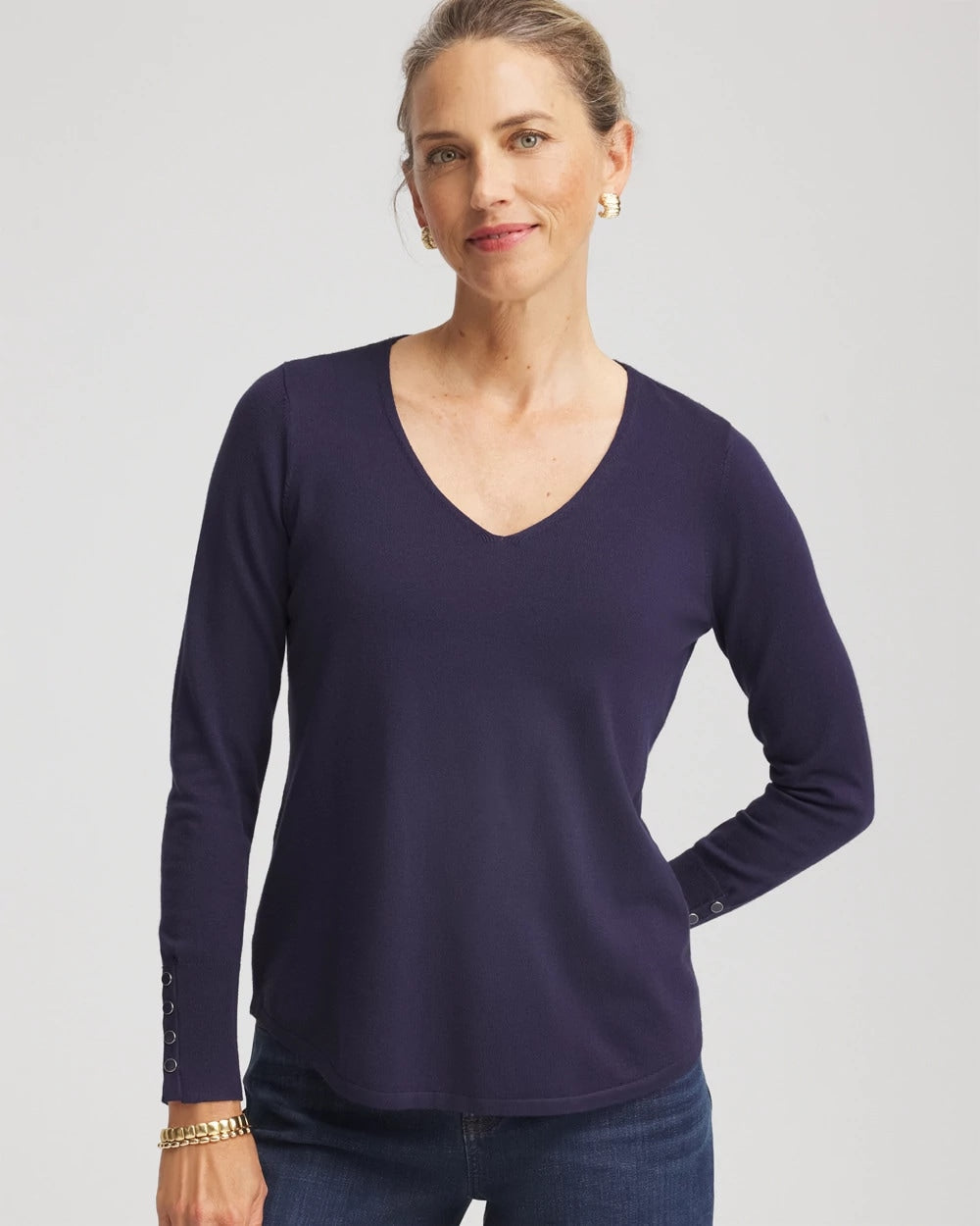 Ella V-Neck Pullover Sweater