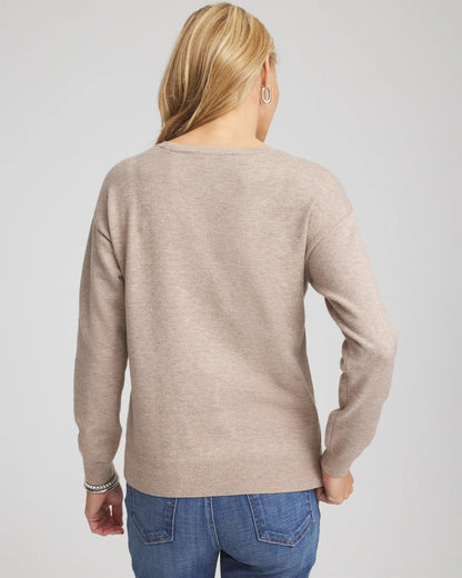 Floral Sequined Pullover
