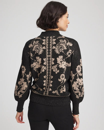 Bryne Jacquard Mockneck Pullover