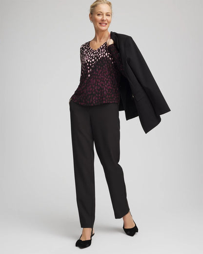 Ella Printed V-Neck Sweater