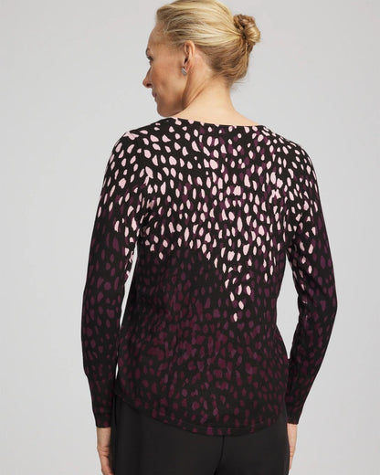 Ella Printed V-Neck Sweater