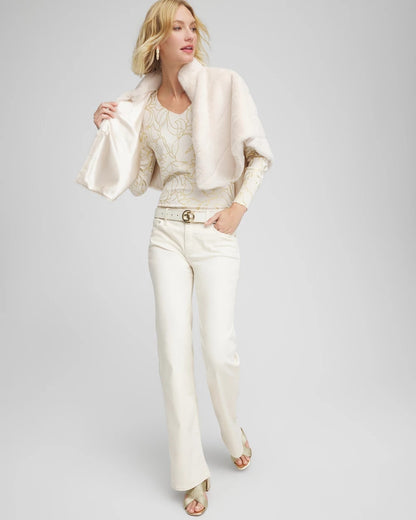 Ella Foiled V-Neck Sweater