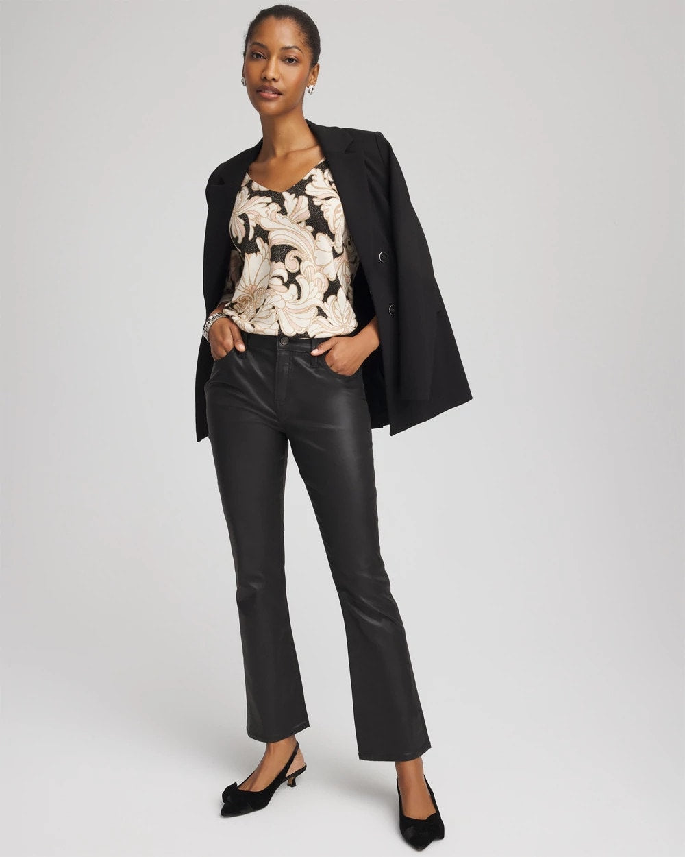 Ella Metallic V-Neck Sweater