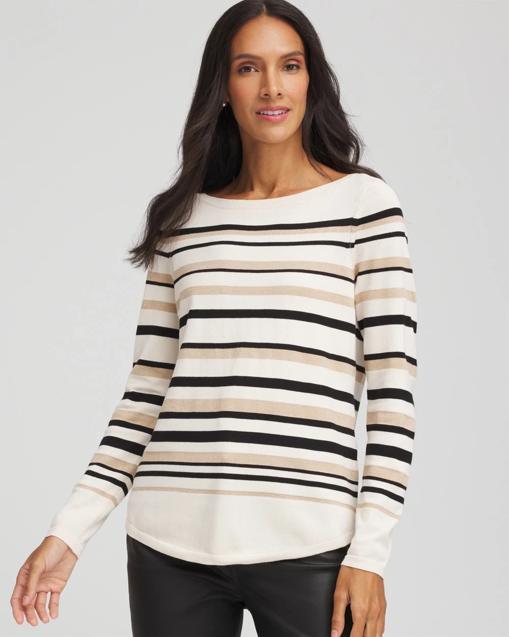 Ella Stripe Boatneck Sweater