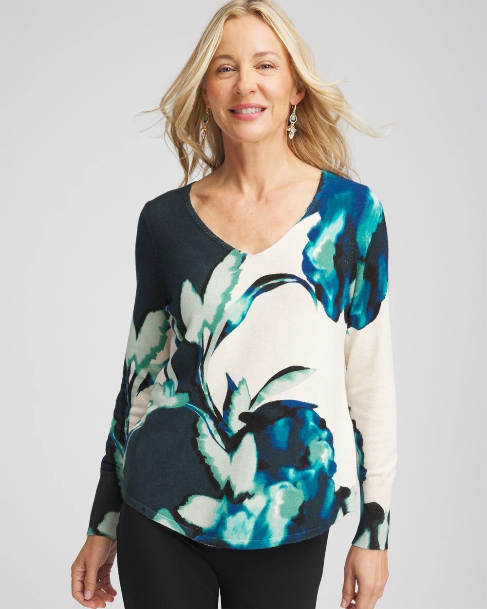 Ella Glacier V-Neck Pullover