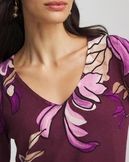 Ella V-Neck Artisanal Pullover Sweater
